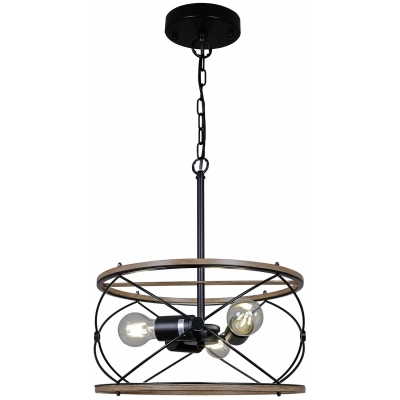 IL1008-3P-05 BK WOOD светильник потолочный ILLUMICO, E27х3