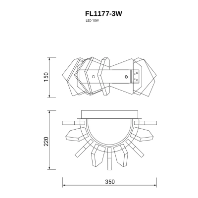 Бра Celeste Chrome FL1177-3W, LED