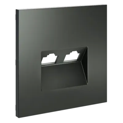 VLS001406 Накладка для розетки компьютерной двойной RJ45+RJ45 кат.6, S70 (титан). (ТМ Maytoni)