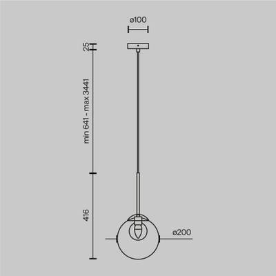 Подвесной светильник Basic form G9х1, MOD521PL-01G3. TM Maytoni