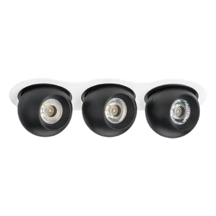 i636727272 Светильник INTERO LED 9W*3 850LM*3 24G БЕЛЫЙ/ЧЕРНЫЙ 3000K (217636+217072+217072+217072)