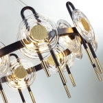 5407/92L MODERN ODL_EX25 101 черный/золото/металл/стекло Люстра LED 92W 3000K 8990Лм MAGNET