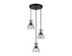 Светильник подвесной TR3408/3 BK/FGD/SM черный/золото/дымчатый E27/3 max 60W D345*1000