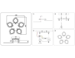 Потолочный светодиодный светильник с пультом FA443/5 CF кофе 60W 540*520*80 (ПДУ РАДИО 2.4G)