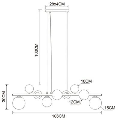 Подвесная люстра Arte Lamp GEMINI A2243SP-9PB, 9хG9