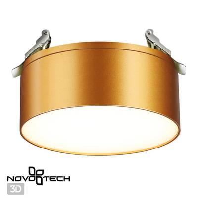 358754 SPOT NT21 274 матовое золото Светильник встраиваемый светодиодный IP20 LED 24W 4000K 2100Лм 100-265V PROMETA