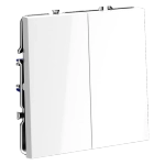 VLS020101 Выключатель встраиваемый VOLTUM S70 двухклавишный 10А, (белый глянцевый). (ТМ Maytoni)