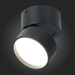 ST651.442.09 Светильник потолочный поворотный Черный LED 1*9W 4000K 720Lm Ra&gt;90 120° IP20 D85xH87 170-240VV