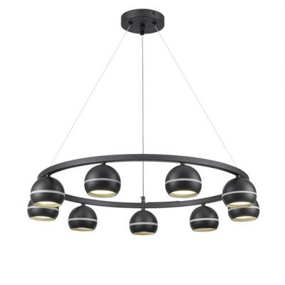 8242/9 COMFI LN25 черный металл Светильник подвесной LED GX53 8*7W 220V LUAZANA