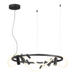 4391/55L HIGHTECH ODL24 299 черный/металл/канат Подвесной св-к с раздельн. вкл IP20 LED 50W 2020Лм 4000K CORDA
