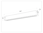 Светильник светодиодный диммируемый для шинопровода Magnetic 220V GL1311 WH белый IP20 15W 3000K-6400K 24° 342*25*42 (Без ПДУ)