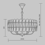 Подвесной светильник Сюита / Suite E14х6, MOD122PL-06BS. TM Maytoni