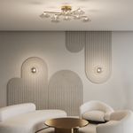 Настенный светильник с прозрачным стеклянным плафоном 50389/1 LED латунь