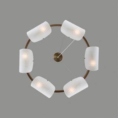 6571/6 NEOCLASSI LN25 медный/белый/металл/стекло Люстра E14 6*60W 220V FIORO