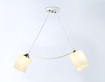 Светильник подвесной TR303154/2 WH/CH/FR белый/хром/белый матовый E27/2 max 40W 640*115*410