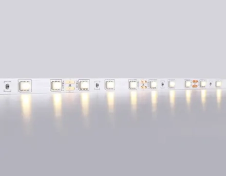 Светодиодная лента GS2001 5050 60Led/ 14.4W m/ 12V IP20 3000K/ 5000*10*1.87mm/ кратность резки 50mm (2 конт.)