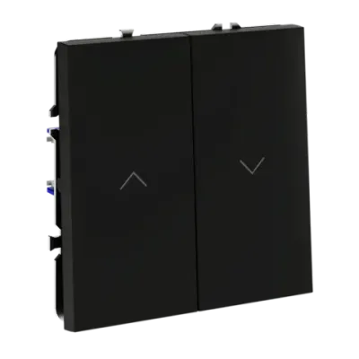 VLS020708 Выключатель встраиваемый VOLTUM S70 для жалюзи 10А, (черный матовый). (ТМ Maytoni)