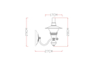 Бра Arte Lamp TRATTORIA A5664AP-1AB, 1хE14