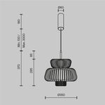 Подвесной светильник Namiki 2700-4000К 14Вт MOD465PL-L12BK1. TM Maytoni