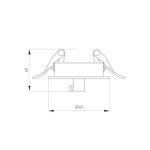 Чаша потолочная встраиваемая SPX-CANOPY-R60-C4 (WH) (Arlight, Металл)