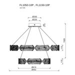 Люстра подвесная Epico Gold FL1050-10P, LED