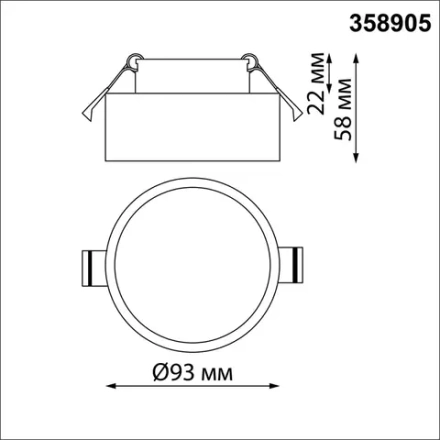 358905 SPOT NT22 588 хром Встраиваемый влагозащищенный светильник IP54 LED 4000K 10W 220V MAY