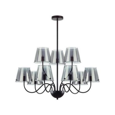 6570/9C MODERNI LN25 103 черный/дымчатый/металл/стекло Люстра потолочная G9 9*20W 220V SMOKY