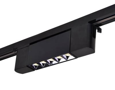 Трековый однофазный светодиодный светильник GL6688 BK черный LED 6W 4200K 24°