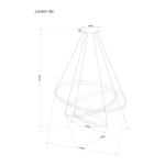 Подвесная люстра Arte Lamp MERIDIANA A2198SP-3BK, 1хLED