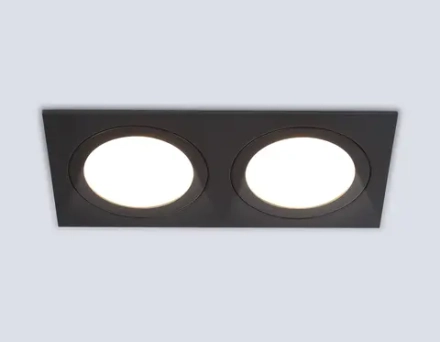 Светильник встраиваемый TN6615/2 BK черный IP44 GX53/2 max 15W  215*110*24