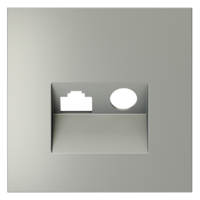 VLS002705 Накладка для розетки TV+RJ45 кат. 6, S70 (сталь). (ТМ Maytoni)