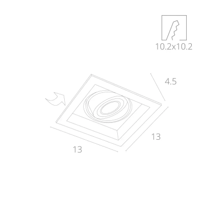 Точечный встраиваемый светильник Arte Lamp CANIS A6661PL-1BK, 1хGU10