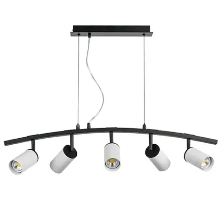 LR735365 Люстра RULLO 5х50W GU10 ЧЕРНЫЙ/БЕЛЫЙ (571735+214436-5)