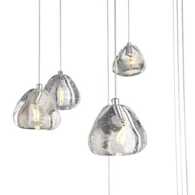 SL6017.101.13 Светильник подвесной ST-Luce Хром/Прозрачный с пузырьками воздуха LED 13*3W 3000K