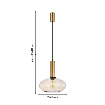 Подвес Dubbel 4358-1P, 1*E27*40W. ТМ F-Promo