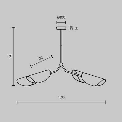 Подвесной светильник Organic G9х4, MOD225PL-04B. TM Maytoni