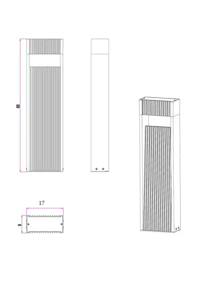 Ландшафтный светильник Arte Lamp ARNEB A2148PA-1BK, 1хLED