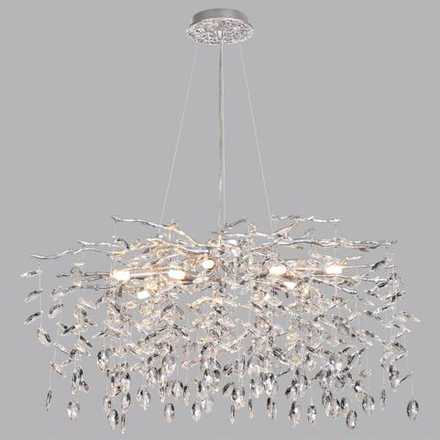 4970/10 HALL ODL24 615 матов.серебристый/алюмин./хрусталь Люстра G9 10*40W DELICA