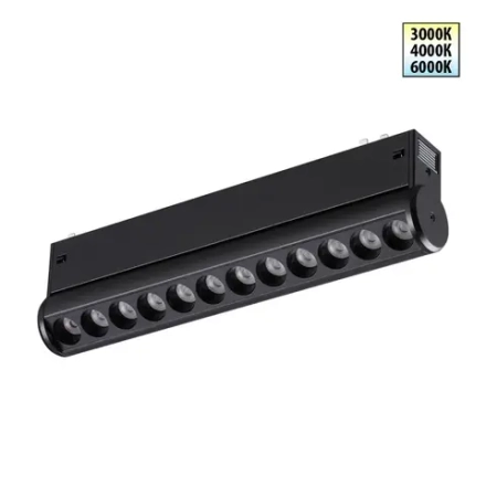 359946 PORT NT25 214 черный Трековый светильник с переключ. цв. темпер. IP20 LED 3000К\4000К\6000К 10W 90-240V VECTOR