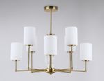 Светильник подвесной LH56217/8 BS/FR латунь/белый матовый E27/8 max 60W D700*600