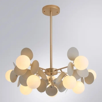 Люстра на штанге Arte Lamp PEACOCK A1369SP-10GY, 10хG9