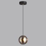 5041/12L L-VISION ODL24 543 черн./золото/дымчатый/металл/стеко Подвес LED 12W 4000К 1526Лм TRONI