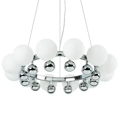 801124 Люстра SFERETTA 12х40W G9 ХРОМ/БЕЛЫЙ Lightstar