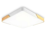 Потолочный светодиодный светильник FZ1312 WH/LW белый/светлое дерево 36W 5000K 400*400*50 (без ПДУ)