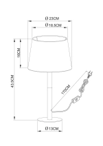 Декоративная настольная лампа Arte Lamp CONNOR A2102LT-1WH, 1хE14