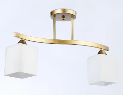 Светильник подвесной TR303119/2 CGD/FR золото/белый матовый E27/2 max 40W 500*120*300