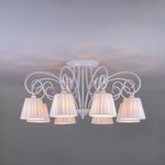 Потолочная люстра с тканевыми абажурами 303/8 белый