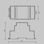 Релейный модуль DALI DT7 четырёхканальный 4x12A DIN, 721021. TM Maytoni