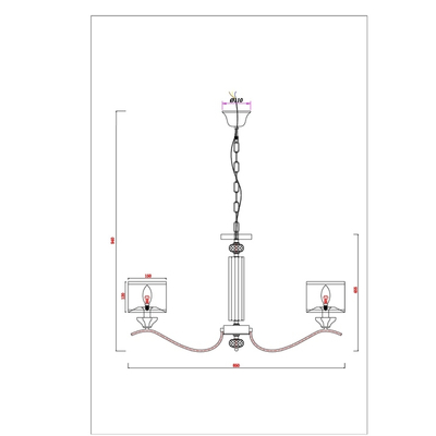 Подвесная люстра Arte Lamp ALHENA A4091LM-8CC, 8хE14