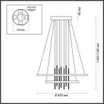 3901/63L L-VISION ODL20 377 золотистый/стекло/металл Подвесной светильник LED 4000K 63W 220V MONICA
